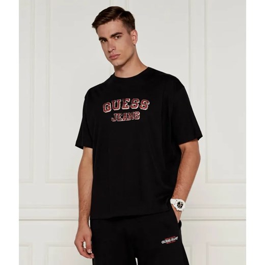 Guess Jeans T-shirt AMERICAN | Oversize fit ze sklepu Gomez Fashion Store w kategorii T-shirty męskie - zdjęcie 184943498