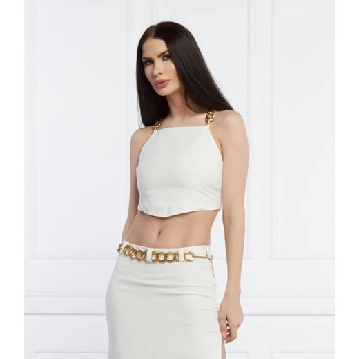 Patrizia Pepe Lniany top | Cropped Fit ze sklepu Gomez Fashion Store w kategorii Bluzki damskie - zdjęcie 184943588