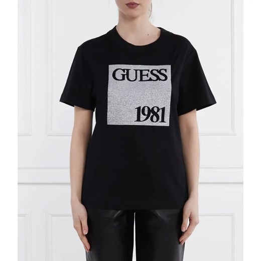 GUESS T-shirt BEADS | Regular Fit ze sklepu Gomez Fashion Store w kategorii Bluzki damskie - zdjęcie 184943669