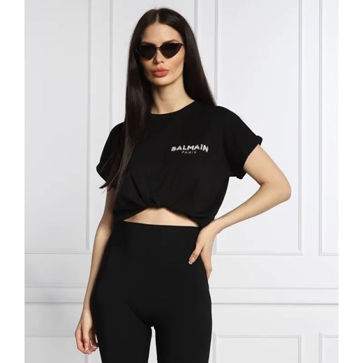 Balmain T-shirt | Cropped Fit ze sklepu Gomez Fashion Store w kategorii Bluzki damskie - zdjęcie 184943849
