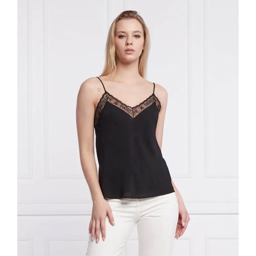 Patrizia Pepe Satynowy top | Regular Fit ze sklepu Gomez Fashion Store w kategorii Bluzki damskie - zdjęcie 184943907