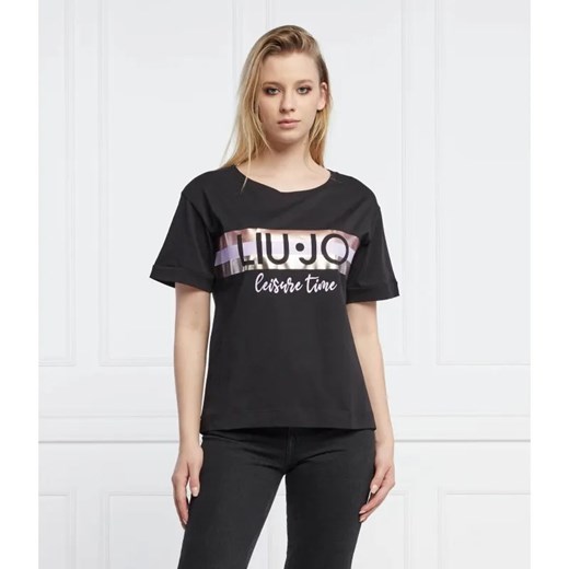 Liu Jo Rose T-shirt | Regular Fit ze sklepu Gomez Fashion Store w kategorii Bluzki damskie - zdjęcie 184943975