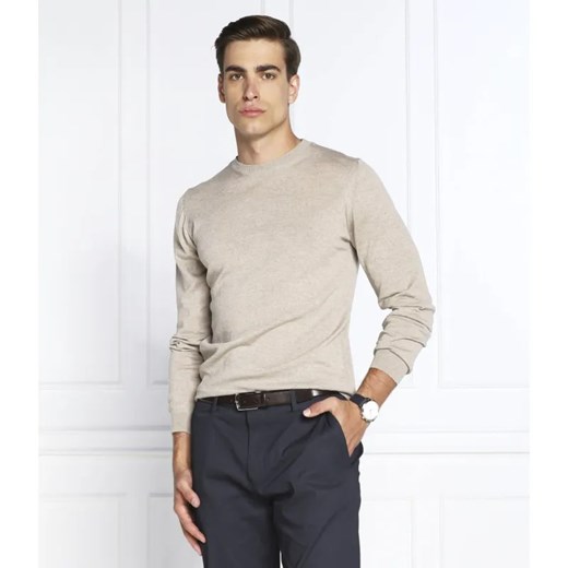 Oscar Jacobson Wełniany sweter Custer | Slim Fit ze sklepu Gomez Fashion Store w kategorii Swetry męskie - zdjęcie 184943976