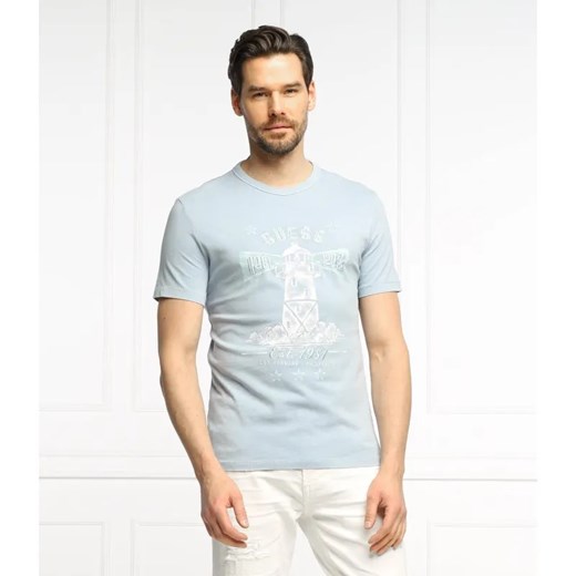 GUESS T-shirt Thewat | Slim Fit ze sklepu Gomez Fashion Store w kategorii T-shirty męskie - zdjęcie 184944167