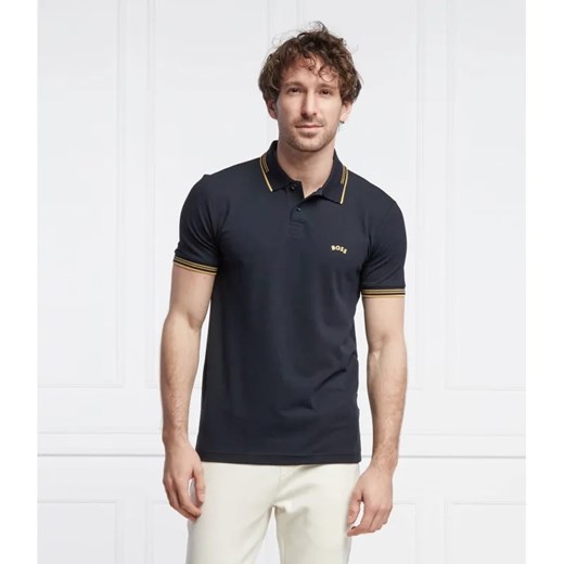 BOSS GREEN Polo Curved | Slim Fit | stretch ze sklepu Gomez Fashion Store w kategorii T-shirty męskie - zdjęcie 184944535