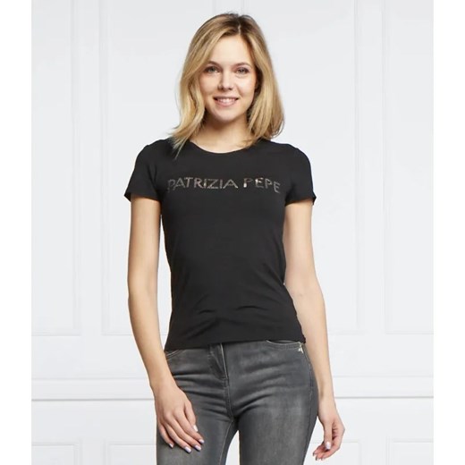 Patrizia Pepe T-shirt MAGLIA | Regular Fit ze sklepu Gomez Fashion Store w kategorii Bluzki damskie - zdjęcie 184944578