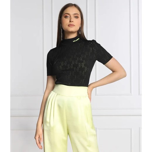 Karl Lagerfeld Bluzka BOUCLE | Slim Fit ze sklepu Gomez Fashion Store w kategorii Bluzki damskie - zdjęcie 184944655