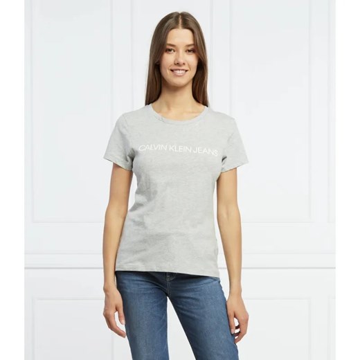 Calvin Klein Jeans T-shirt CORE INSTITUTIONAL | Regular Fit ze sklepu Gomez Fashion Store w kategorii Bluzki damskie - zdjęcie 184944758