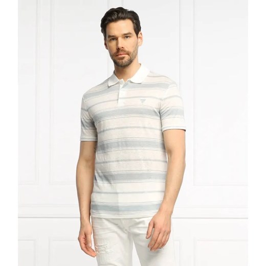 GUESS Lniane polo JOSU | Regular Fit ze sklepu Gomez Fashion Store w kategorii T-shirty męskie - zdjęcie 184945116
