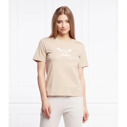 Trussardi T-shirt | Regular Fit ze sklepu Gomez Fashion Store w kategorii Bluzki damskie - zdjęcie 184945389