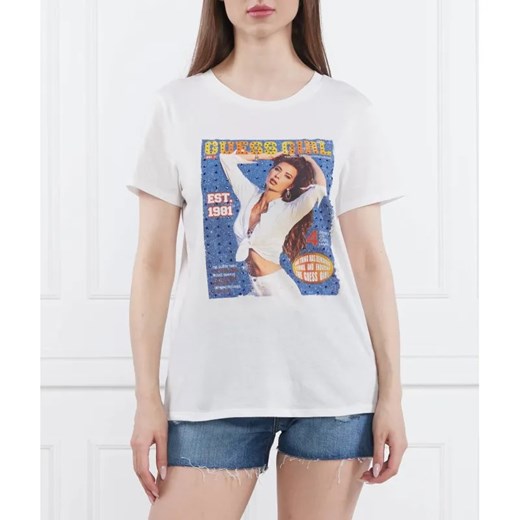 GUESS T-shirt GUESS GIRL EASY TEE | Regular Fit ze sklepu Gomez Fashion Store w kategorii Bluzki damskie - zdjęcie 184945986