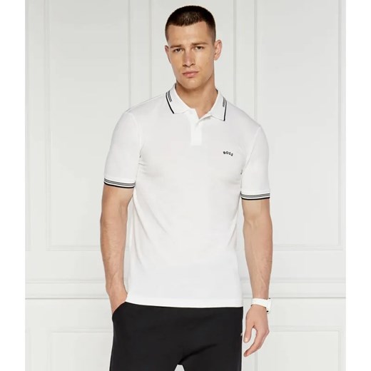 BOSS GREEN Polo Curved | Slim Fit | stretch ze sklepu Gomez Fashion Store w kategorii T-shirty męskie - zdjęcie 184946039