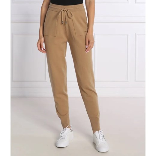BOSS BLACK Wełniane spodnie dresowe Fasolda | Regular Fit | z dodatkiem kaszmiru ze sklepu Gomez Fashion Store w kategorii Spodnie damskie - zdjęcie 184947498