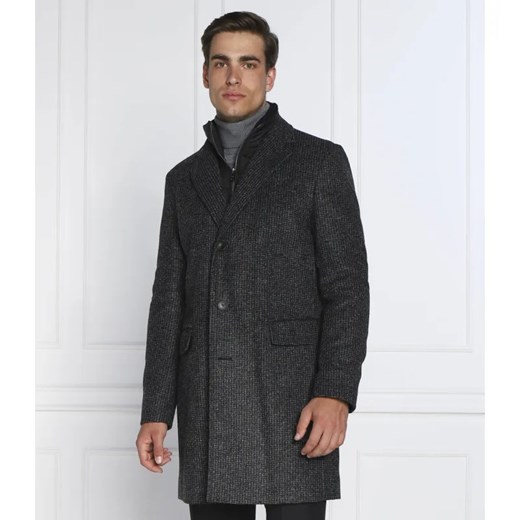 BOSS BLACK Płaszcz H-Hyde-J-Bib-Pad-224 | z dodatkiem wełny ze sklepu Gomez Fashion Store w kategorii Płaszcze męskie - zdjęcie 184948026