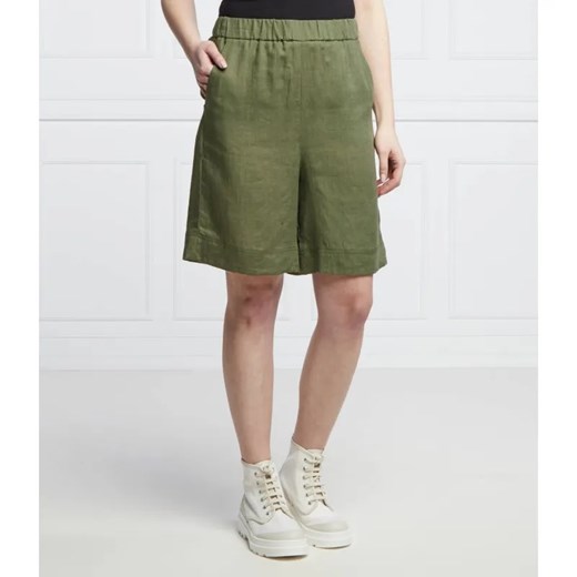 Marella SPORT Lniane szorty TEGLIA | Loose fit | high waist ze sklepu Gomez Fashion Store w kategorii Szorty - zdjęcie 184948438