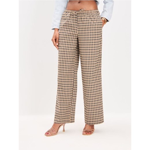 Sinsay - Spodnie wide leg w kratkę - wielobarwny ze sklepu Sinsay w kategorii Spodnie damskie - zdjęcie 184949649