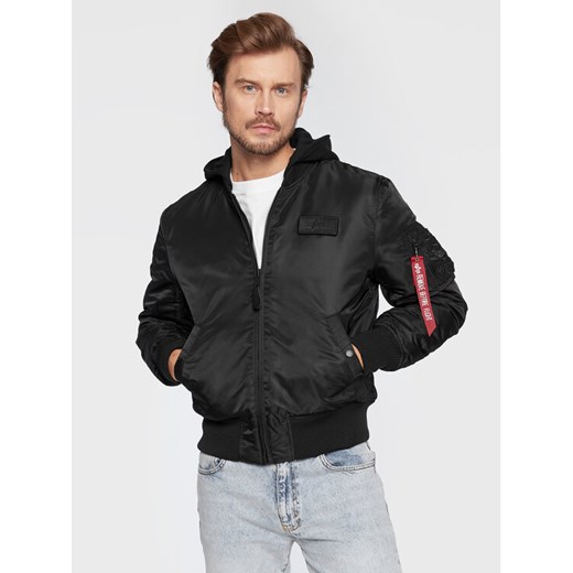 Alpha Industries Kurtka bomber Back Print 128113 Czarny Regular Fit ze sklepu MODIVO w kategorii Kurtki męskie - zdjęcie 184949796