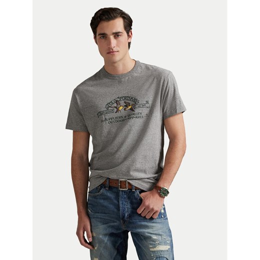Polo Ralph Lauren T-Shirt 710981142002 Szary Classic Fit ze sklepu MODIVO w kategorii T-shirty męskie - zdjęcie 184950049
