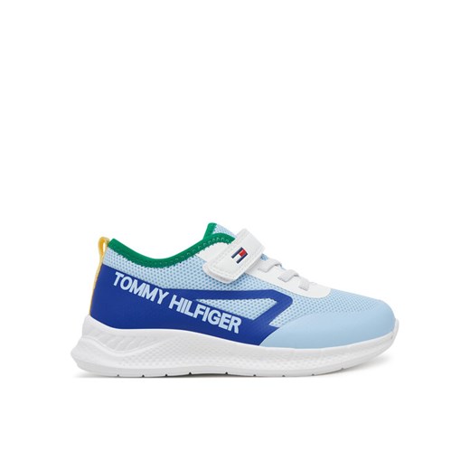 Tommy Hilfiger Sneakersy Low Cut Lace-Up/Velcro Sneaker T1B9-33868-1756 S Niebieski ze sklepu MODIVO w kategorii Buty sportowe dziecięce - zdjęcie 184950089