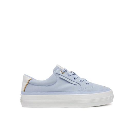 Tommy Hilfiger Sneakersy Essential Vulc Textile Sneaker FW0FW08323 Niebieski ze sklepu MODIVO w kategorii Buty sportowe damskie - zdjęcie 184950156