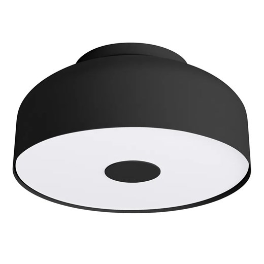 Czarny plafon z okrągłym metalowym kloszem W4-L06 ze sklepu Edinos.pl w kategorii Lampy sufitowe - zdjęcie 184952788