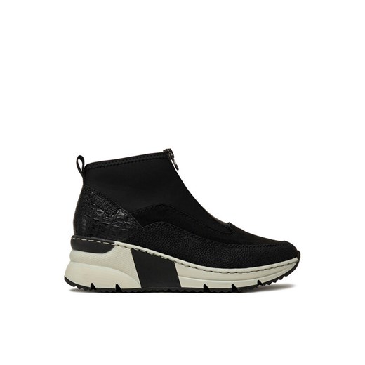 Sneakersy Rieker N6352-00 Czarny ze sklepu eobuwie.pl w kategorii Buty sportowe damskie - zdjęcie 184952927