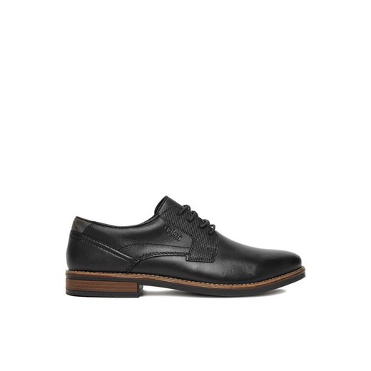 Półbuty Rieker 13523-00 Czarny ze sklepu eobuwie.pl w kategorii Buty eleganckie męskie - zdjęcie 184952945