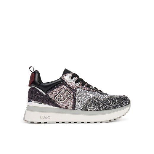 Sneakersy Liu Jo Maxi Wonder Glitter 01 BF5009 TX007 Srebrny ze sklepu eobuwie.pl w kategorii Buty sportowe damskie - zdjęcie 184953119
