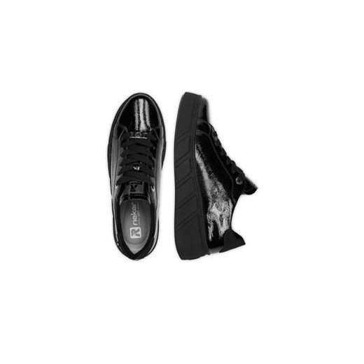 Sneakersy Rieker W2601-00 Czarny Rieker 39 eobuwie.pl