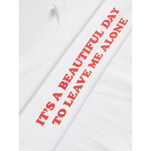 Reserved - T-shirt z nadrukiem - biały Reserved XL Reserved