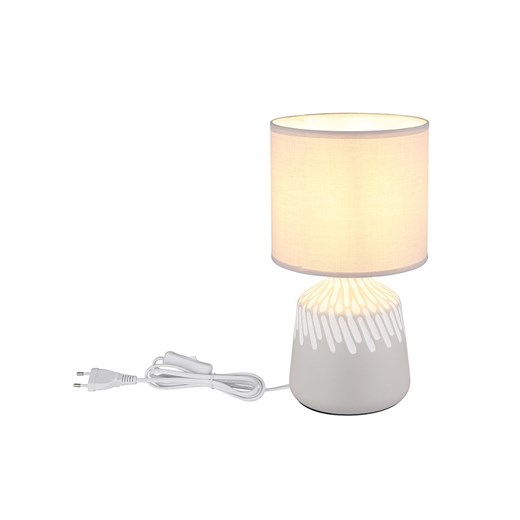 Globo lighting Lampa stołowa &quot;Rela&quot; w kolorze jasnoszarym - wys. 31,5 x Ø 17,5 cm ze sklepu Limango Polska w kategorii Oświetlenie - zdjęcie 184955429