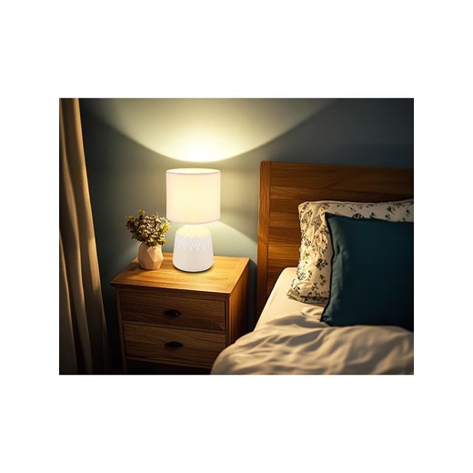 Globo lighting Lampa stołowa &quot;Rela&quot; w kolorze kremowym - wys. 31,5 x Ø Globo Lighting onesize okazja Limango Polska