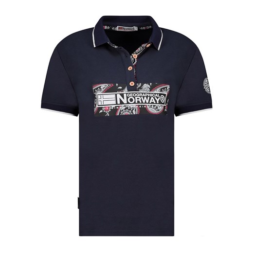 Geographical Norway Koszulka polo w kolorze granatowym ze sklepu Limango Polska w kategorii Bluzki damskie - zdjęcie 184955475
