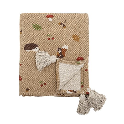 Bloomingville Pled &quot;Fall&quot; w kolorze beżowym - 160 x 130 cm ze sklepu Limango Polska w kategorii Tekstylia - zdjęcie 184955625