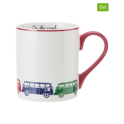 Mikasa Kubki (2 szt.) &quot;Van&quot; w kolorze biało-czerwonym ze wzorem - 280 ml ze sklepu Limango Polska w kategorii Naczynia - zdjęcie 184955686