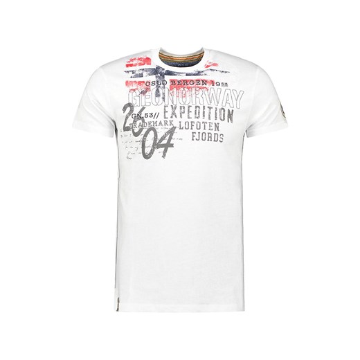 Geographical Norway Koszulka &quot;Jelegant&quot; w kolorze białym ze sklepu Limango Polska w kategorii T-shirty męskie - zdjęcie 184955879
