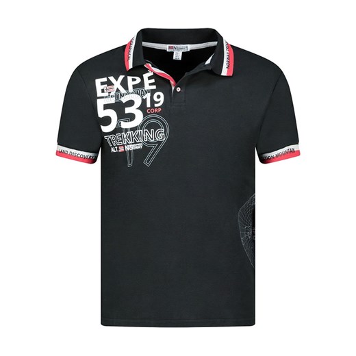 Geographical Norway Koszulka polo &quot;Krug&quot; w kolorze czarnym ze sklepu Limango Polska w kategorii T-shirty męskie - zdjęcie 184955887