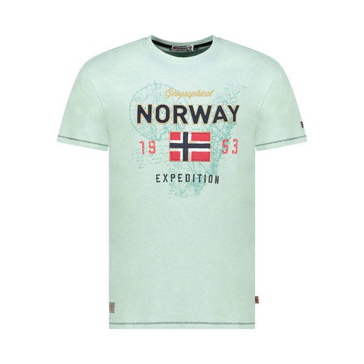 Geographical Norway Koszulka &quot;Juitre&quot; w kolorze turkusowym ze sklepu Limango Polska w kategorii T-shirty męskie - zdjęcie 184955947
