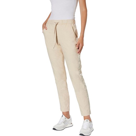 Heine Spodnie w kolorze beżowym ze sklepu Limango Polska w kategorii Spodnie damskie - zdjęcie 184956037