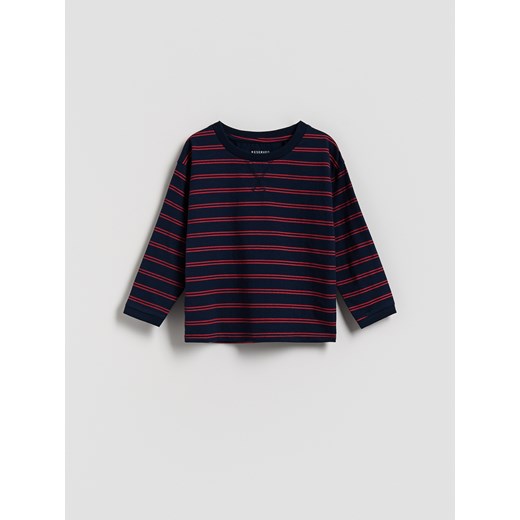 Reserved - Bawełniany longsleeve 2 pack - niebieski Reserved 80 (9-12 m.) Reserved