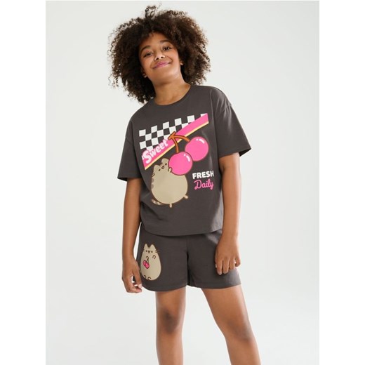 Sinsay - Szorty Pusheen the Cat - szary Sinsay 140 (9-10 l) Sinsay