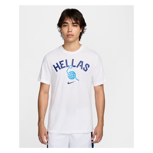 Męski T-shirt do koszykówki Nike Grecja - Biel ze sklepu Nike poland w kategorii T-shirty męskie - zdjęcie 184957146