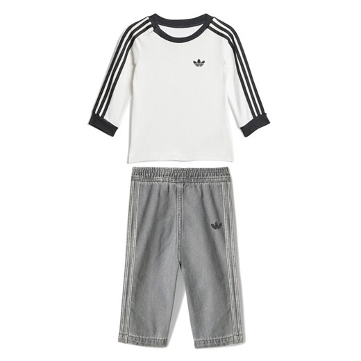 adidas Komplet bluzka i spodnie Denim JW5312 Biały Regular Fit ze sklepu MODIVO w kategorii Komplety niemowlęce - zdjęcie 184957436