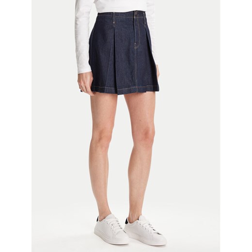 Calvin Klein Jeans Spódnica jeansowa LV047C717G Granatowy Regular Fit ze sklepu MODIVO w kategorii Spódnice - zdjęcie 184957586