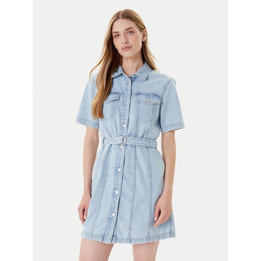 Tommy Jeans Sukienka jeansowa DW0DW21168 Niebieski Regular Fit ze sklepu MODIVO w kategorii Sukienki - zdjęcie 184959267