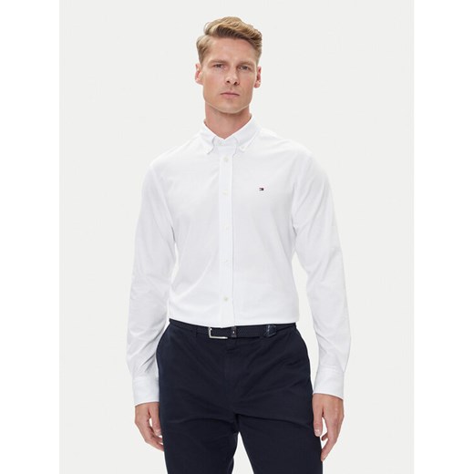 Tommy Hilfiger Koszula Performance MW0MW39418 Biały Slim Fit ze sklepu MODIVO w kategorii Koszule męskie - zdjęcie 184959275