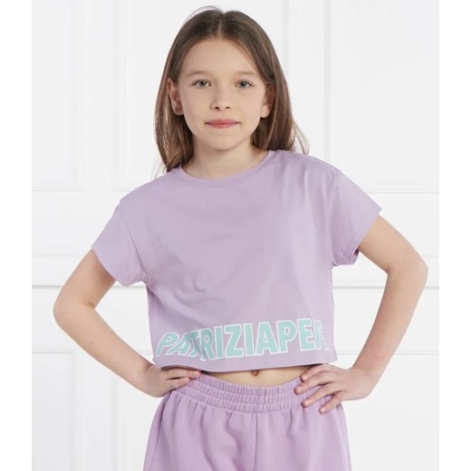Patrizia Pepe T-shirt MAGLIA | Cropped Fit ze sklepu Gomez Fashion Store w kategorii Bluzki dziewczęce - zdjęcie 184959757