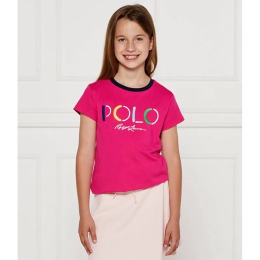 POLO RALPH LAUREN T-shirt | Regular Fit ze sklepu Gomez Fashion Store w kategorii Bluzki dziewczęce - zdjęcie 184959796