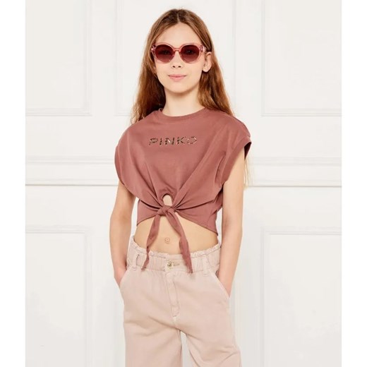 Pinko UP T-shirt | Cropped Fit ze sklepu Gomez Fashion Store w kategorii Bluzki dziewczęce - zdjęcie 184959805
