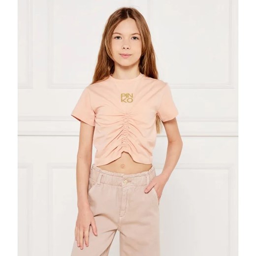 Pinko UP T-shirt | Cropped Fit ze sklepu Gomez Fashion Store w kategorii Bluzki dziewczęce - zdjęcie 184959836